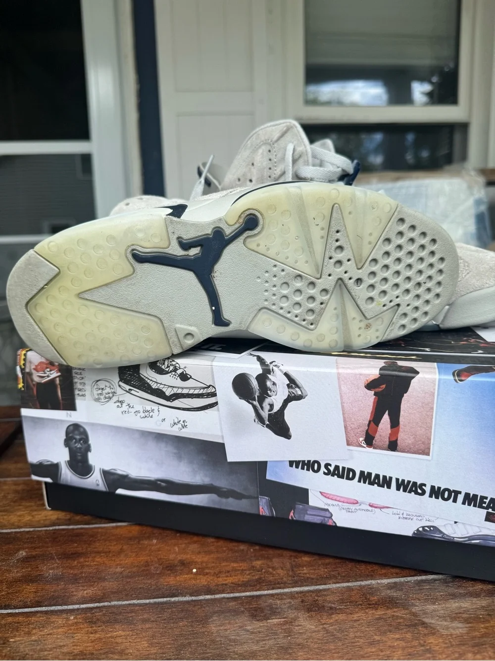 Air Jordan 6 Retro “Georgetown” Gray Suede Sneakers - Picture 2 of 6
